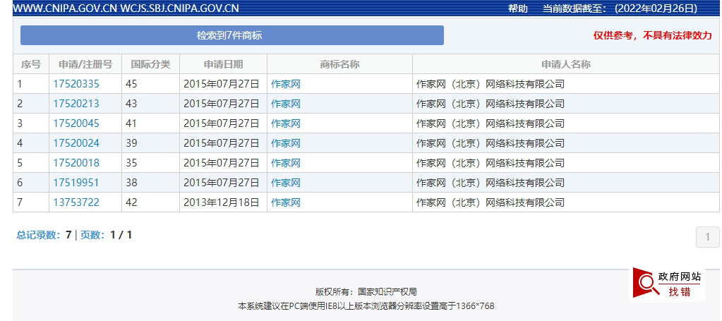 商标检索结果01