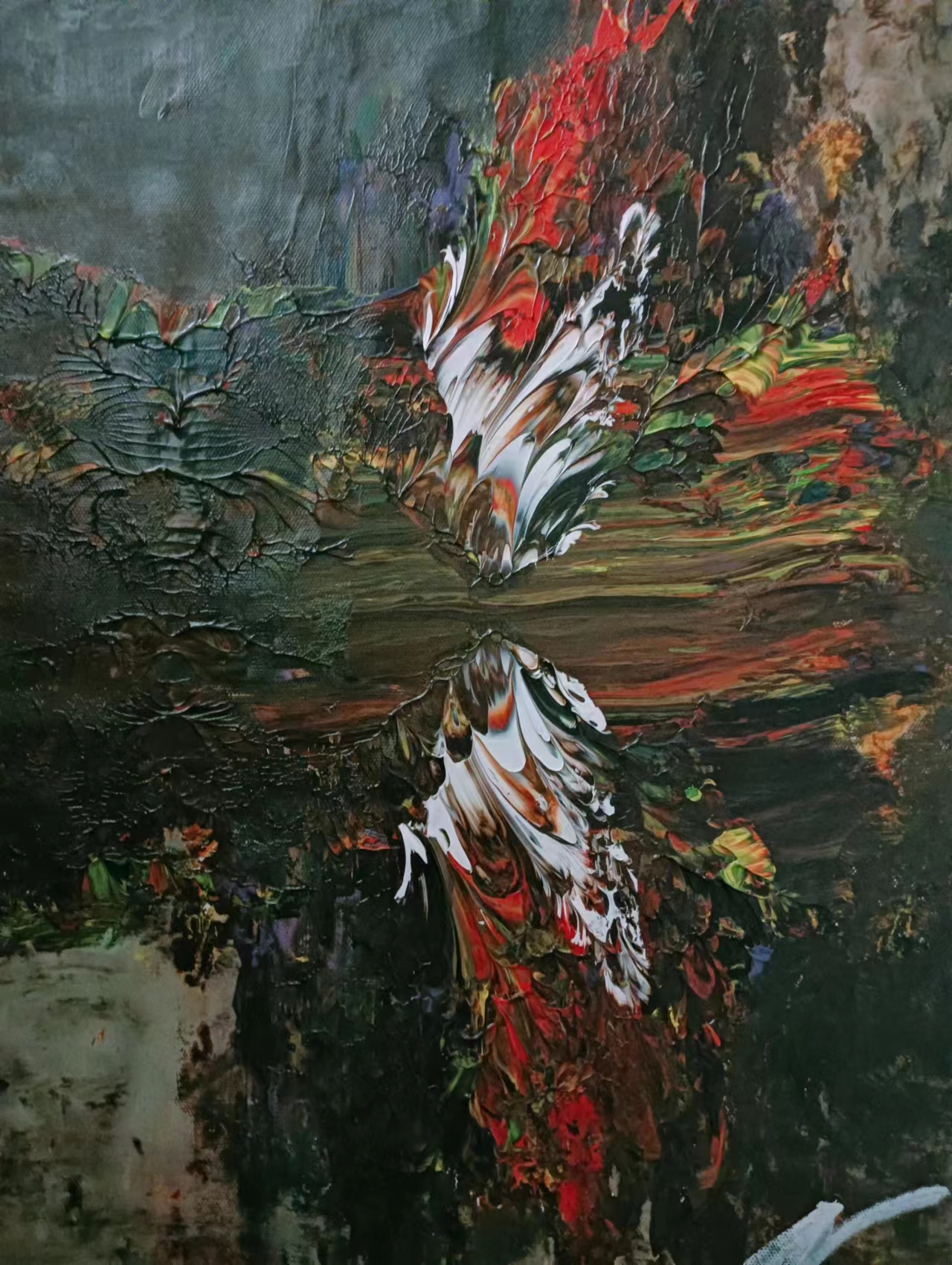12、53x75cm纸本丙烯《对视》