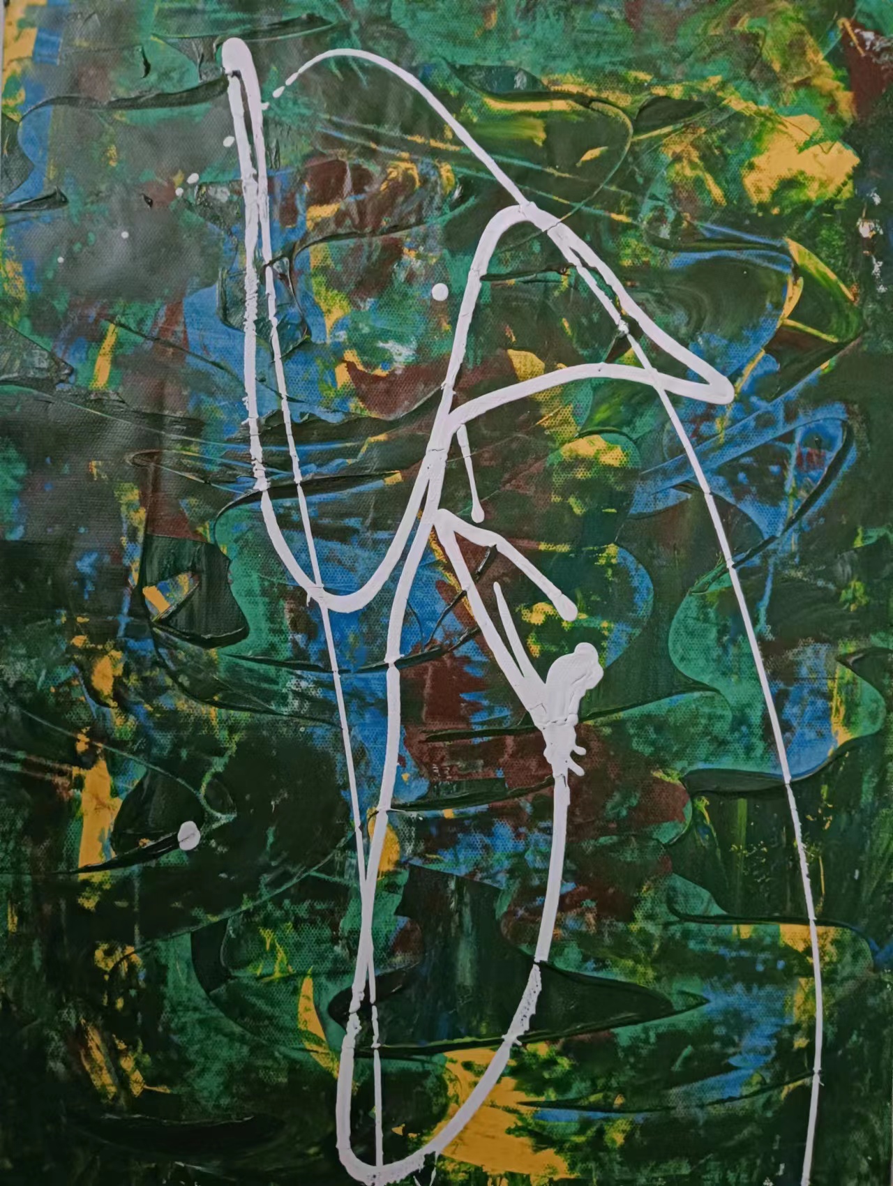 14、53x75cm纸本丙烯《祈祷者》