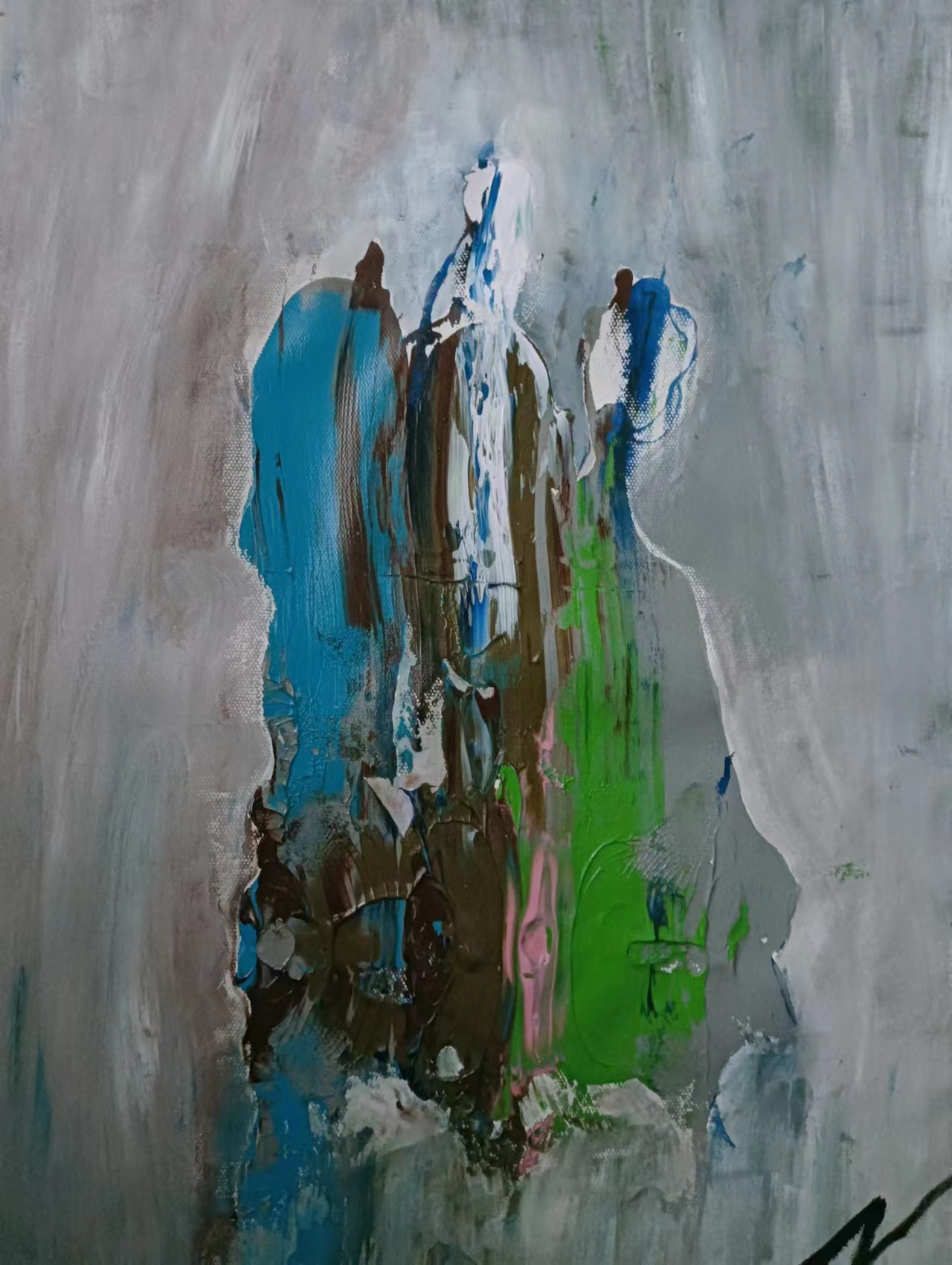 15、53x75cm纸本丙烯《背影》