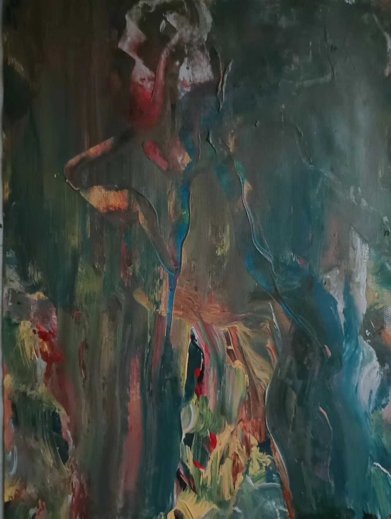 17、38x53cm纸本丙烯《内部》