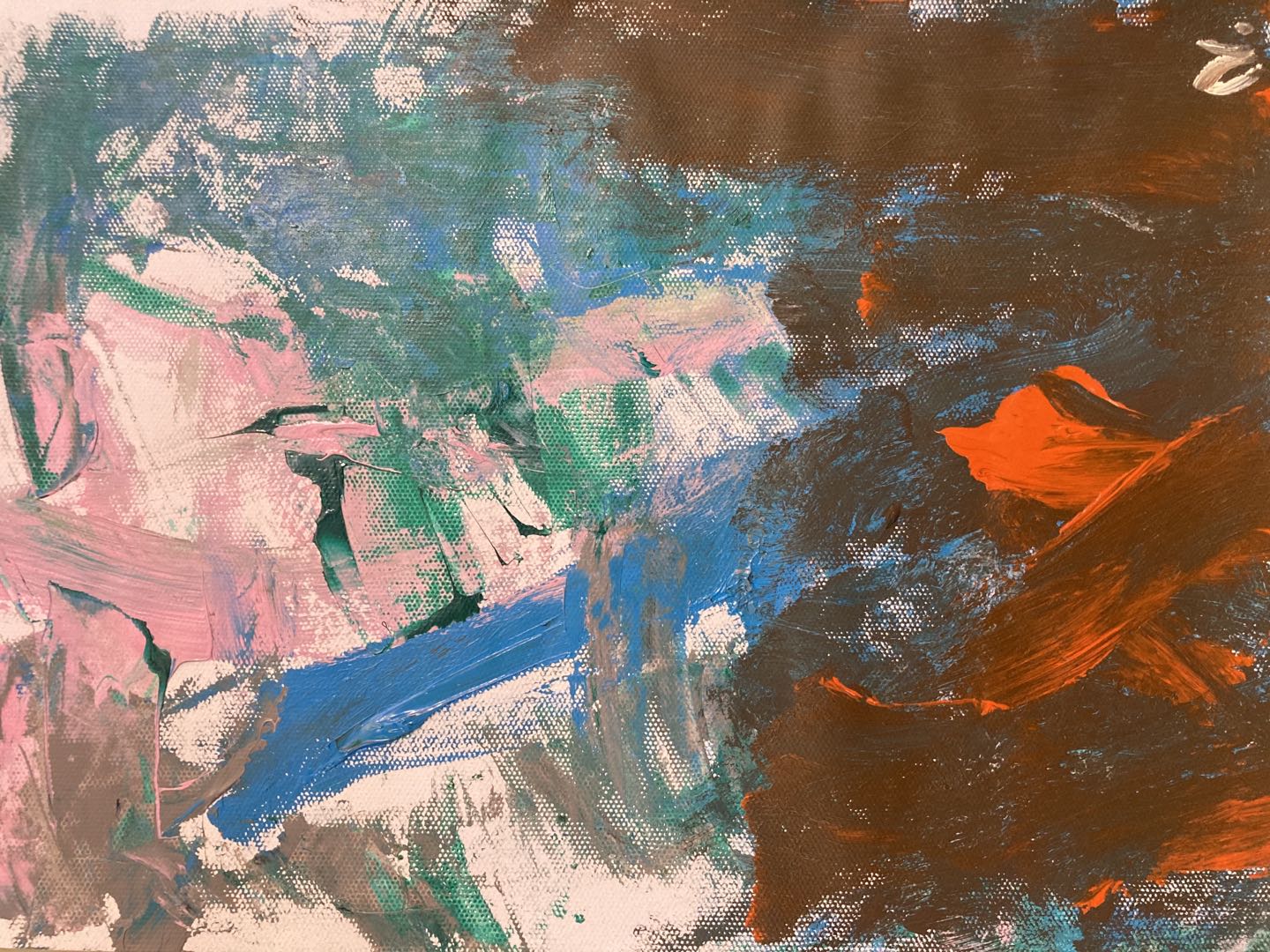 2、38x56cm纸本丙烯《凝视》