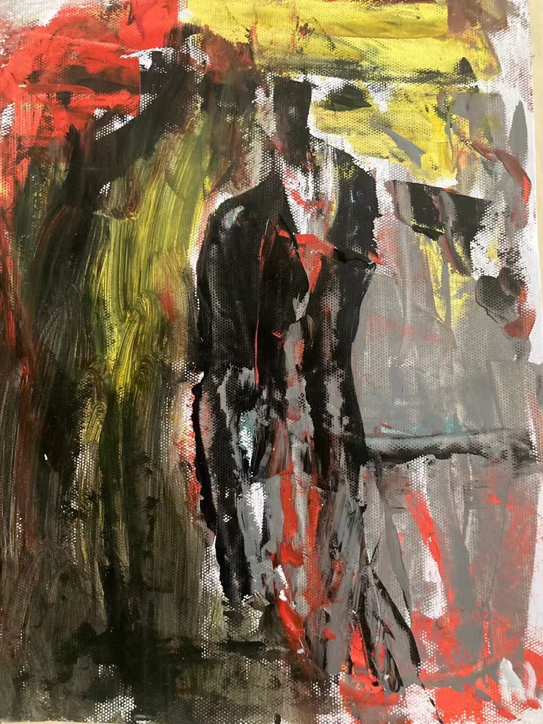 10、38x56cm纸本丙烯《莱昂》