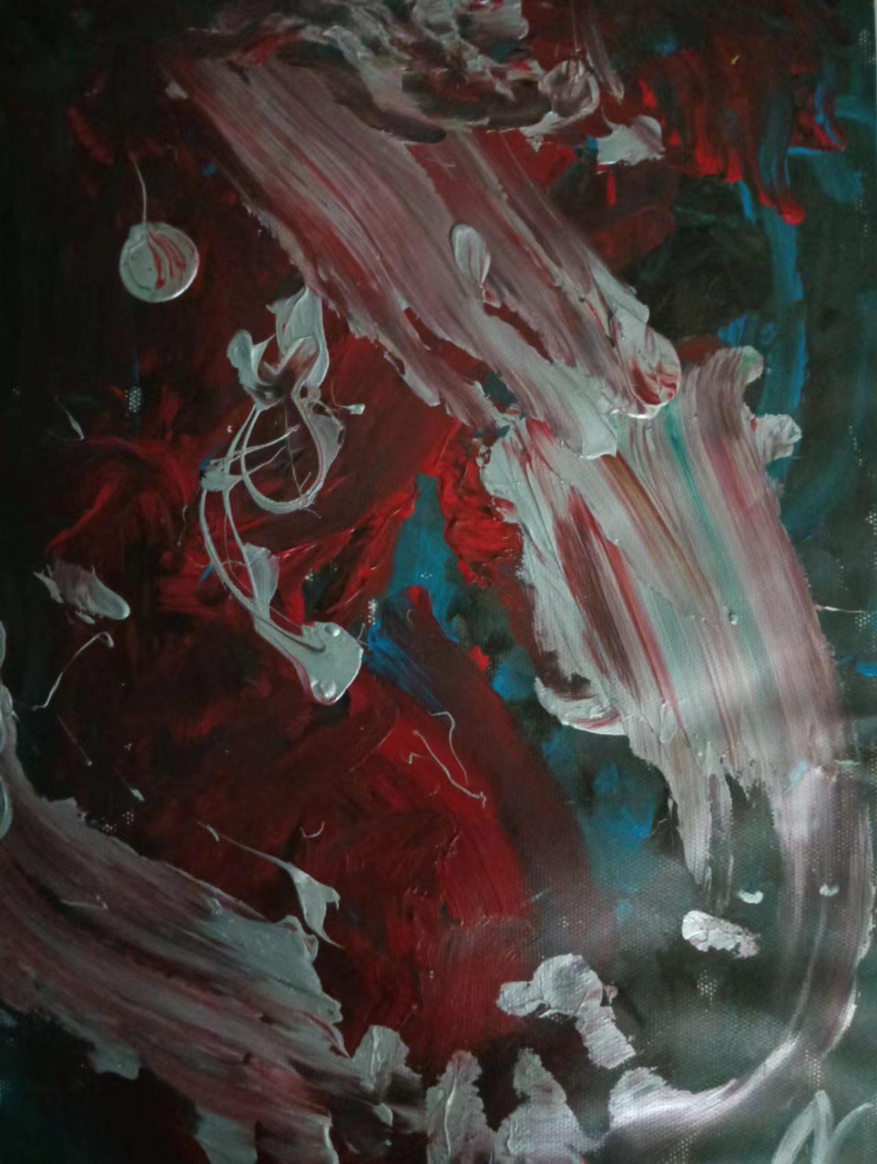38x53cm纸本丙烯《浪》