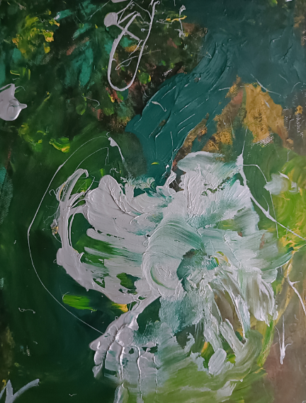38x53cm纸本丙烯《向右》