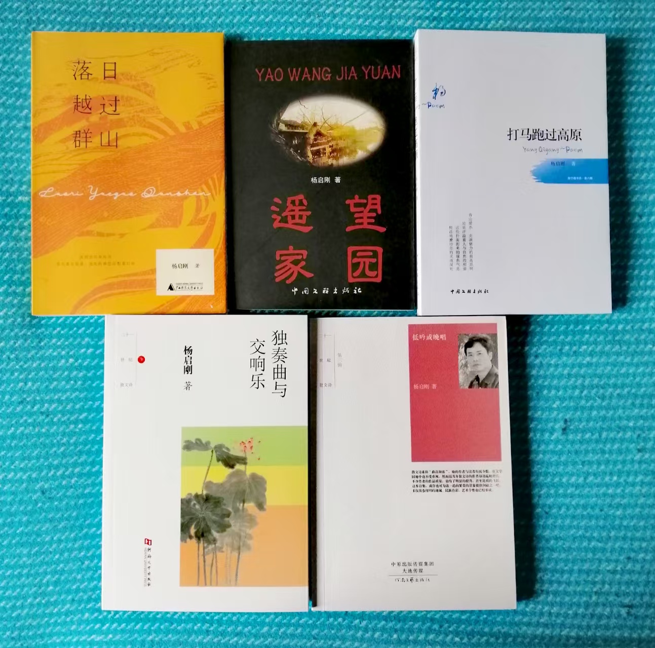 杨启刚出版的五部个人诗集。