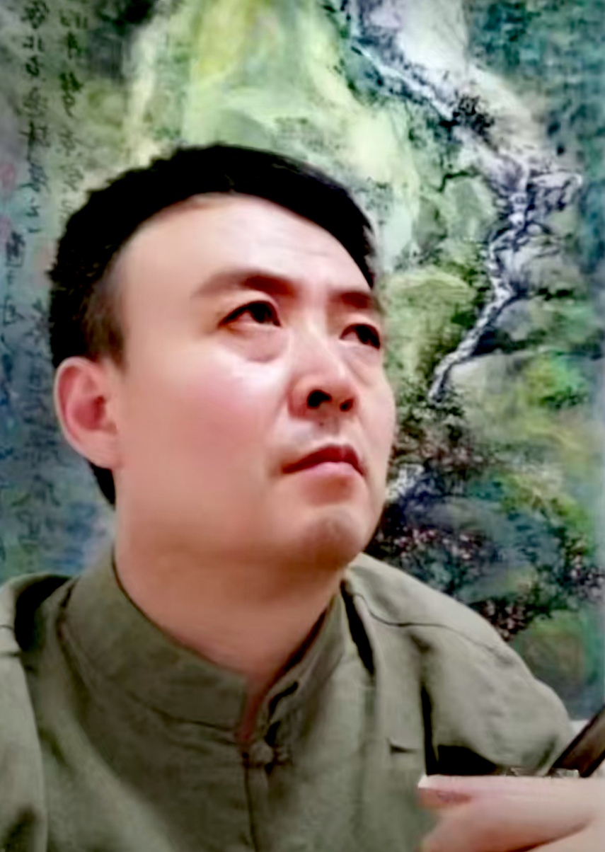 本文作者滕厚福，现为山东临沂军旅书画院院长，国家一级美术师。