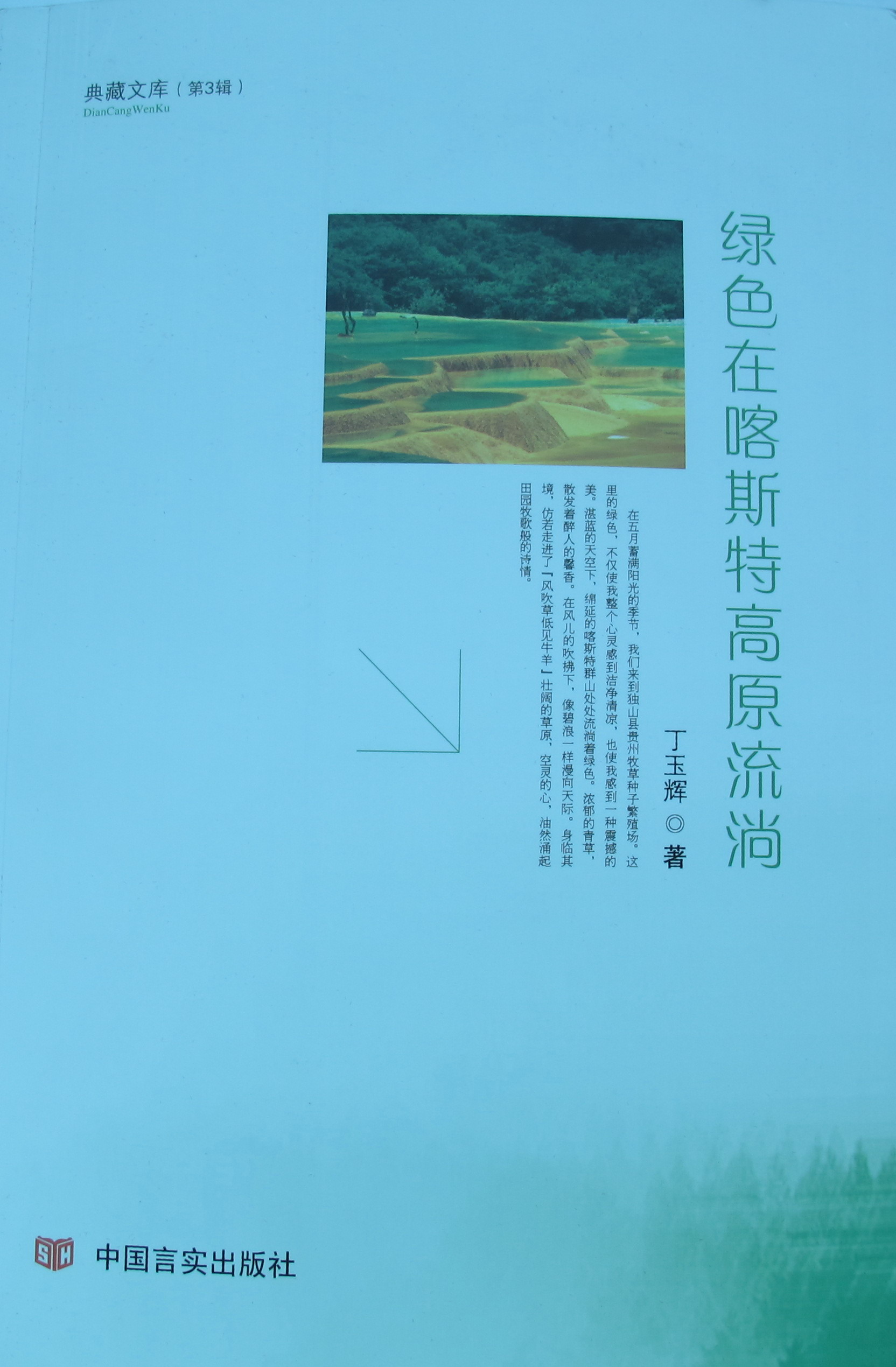 散文集《绿色在喀斯特高原流淌》封面（丁玉辉 著）